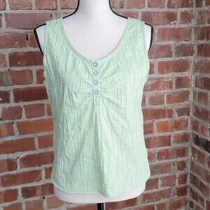 Woolrich green‎ gingham tank top blouse M